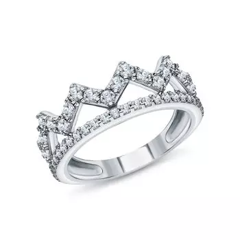 Серебряное кольцо с фианитами