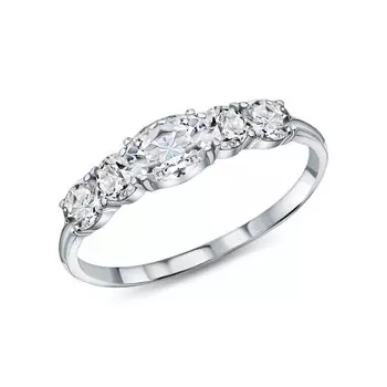 Серебряное кольцо с фианитами