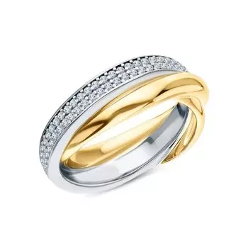 Серебряное кольцо с фианитами