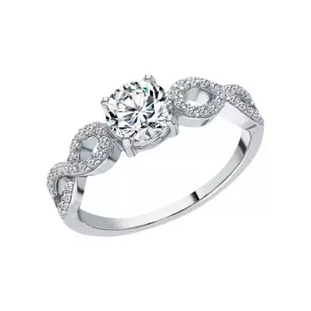 Серебряное кольцо с фианитами