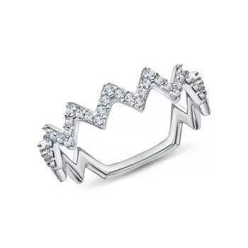 Серебряное кольцо с фианитами