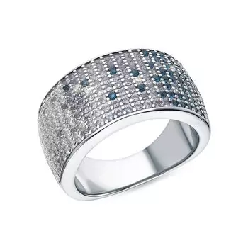 Серебряное кольцо с фианитами