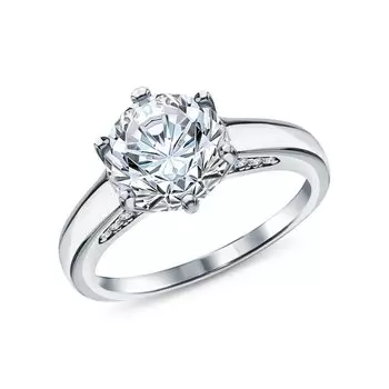 Серебряное кольцо с фианитами