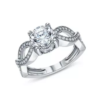 Серебряное кольцо с фианитами