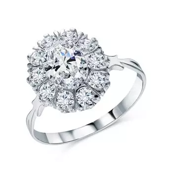 Серебряное кольцо с фианитами