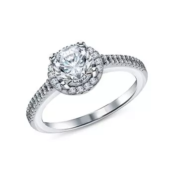 Серебряное кольцо с фианитами