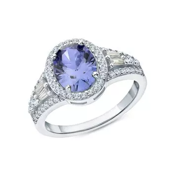 Серебряное кольцо с фианитами