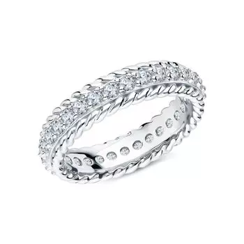 Серебряное кольцо с фианитами