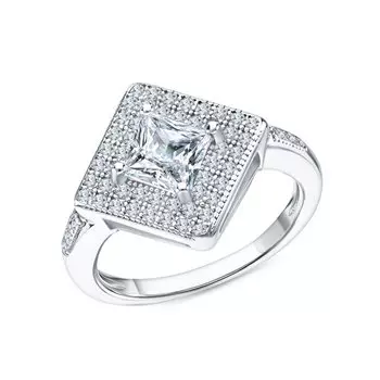 Серебряное кольцо с фианитами