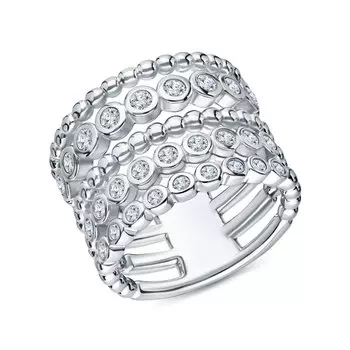 Серебряное кольцо с фианитами