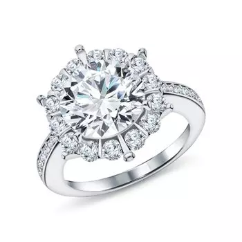 Серебряное кольцо с фианитами