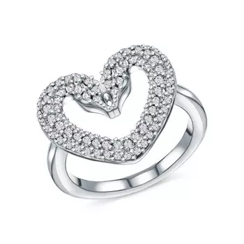 Серебряное кольцо с фианитами