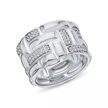 Серебряное кольцо с фианитами