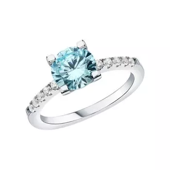 Серебряное кольцо с фианитами