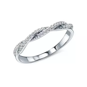Серебряное кольцо с фианитами