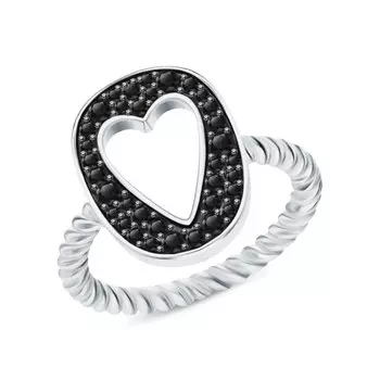 Серебряное кольцо с фианитами