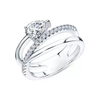 Серебряное кольцо с фианитами