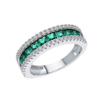 Серебряное кольцо с фианитами