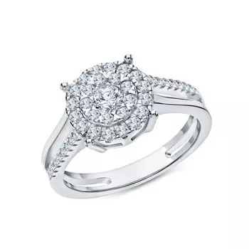 Серебряное кольцо с фианитами