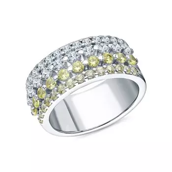 Серебряное кольцо с фианитами