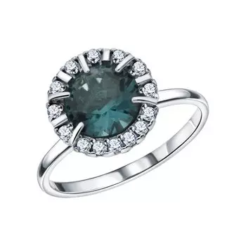 Серебряное кольцо с фианитами