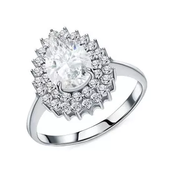 Серебряное кольцо с фианитами