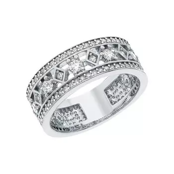 Серебряное кольцо с фианитами