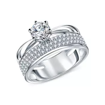 Серебряное кольцо с фианитами