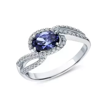 Серебряное кольцо с фианитами