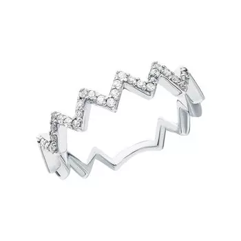 Серебряное кольцо с фианитами