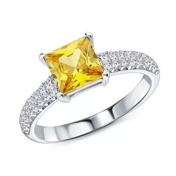 Серебряное кольцо с фианитами