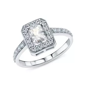 Серебряное кольцо с фианитами