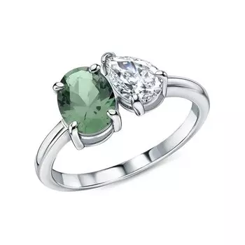 Серебряное кольцо с фианитами