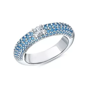 Серебряное кольцо с фианитами