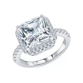 Серебряное кольцо с фианитами