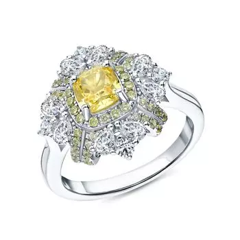 Серебряное кольцо с фианитами