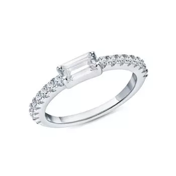 Серебряное кольцо с фианитами