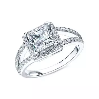 Серебряное кольцо с фианитами