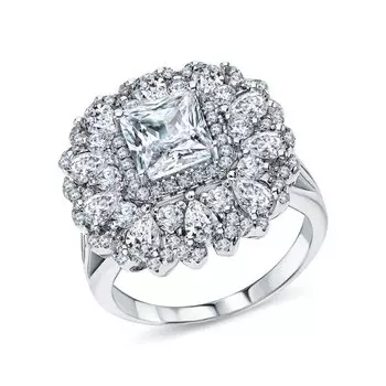 Серебряное кольцо с фианитами