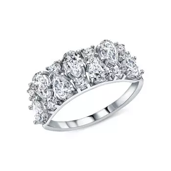Серебряное кольцо с фианитами