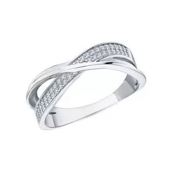 Серебряное кольцо с фианитами