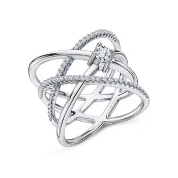 Серебряное кольцо с фианитами