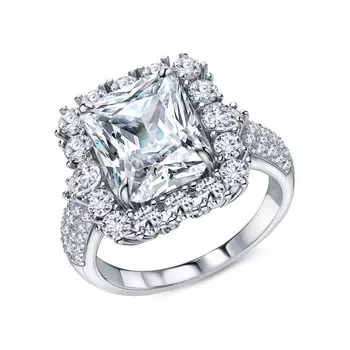 Серебряное кольцо с фианитами