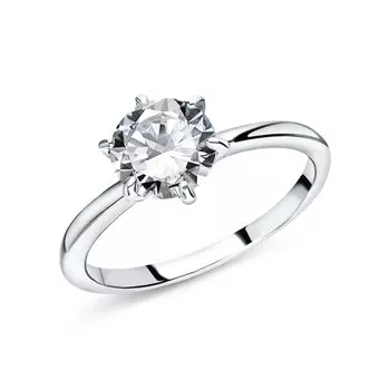 Серебряное кольцо с фианитами