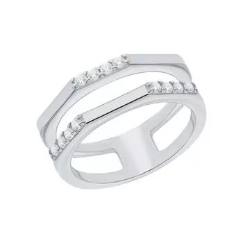 Серебряное кольцо с фианитами