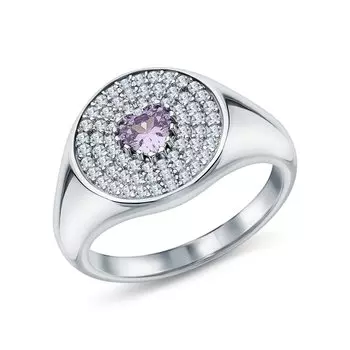 Серебряное кольцо с фианитами