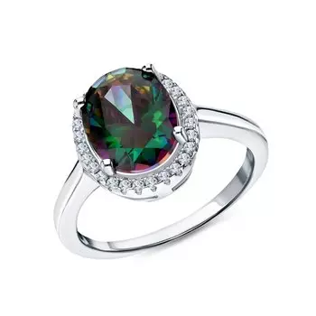 Серебряное кольцо с фианитами