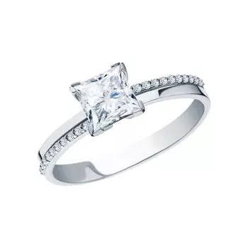 Серебряное кольцо с фианитами