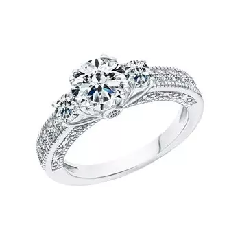 Серебряное кольцо с фианитами