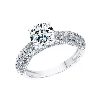 Серебряное кольцо с фианитами